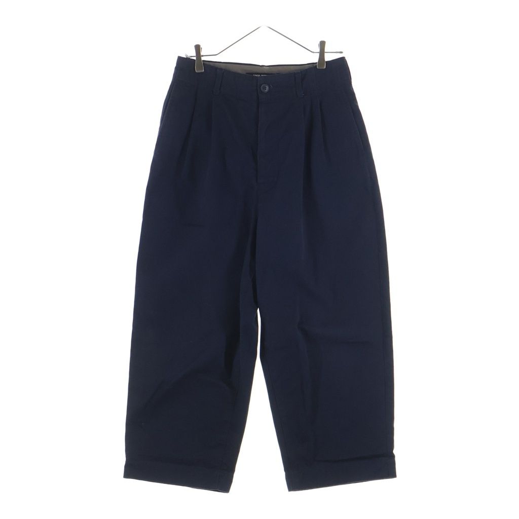 JUNYA WATANABE COMME des GARCONS (ジュンヤワタナベ コムデギャルソン) 10AW コットン 変形ツイスト 2タック ワイドパンツ ネイビー レディース JF-P009 AD2010