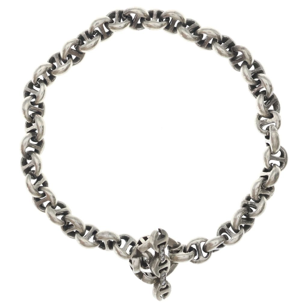 HOORSENBUHS (ホーセンブース) 5MM OPEN-LINK BRACEKET 5ミリ オープンリンク ブレスレット シルバー 6Pダイヤ