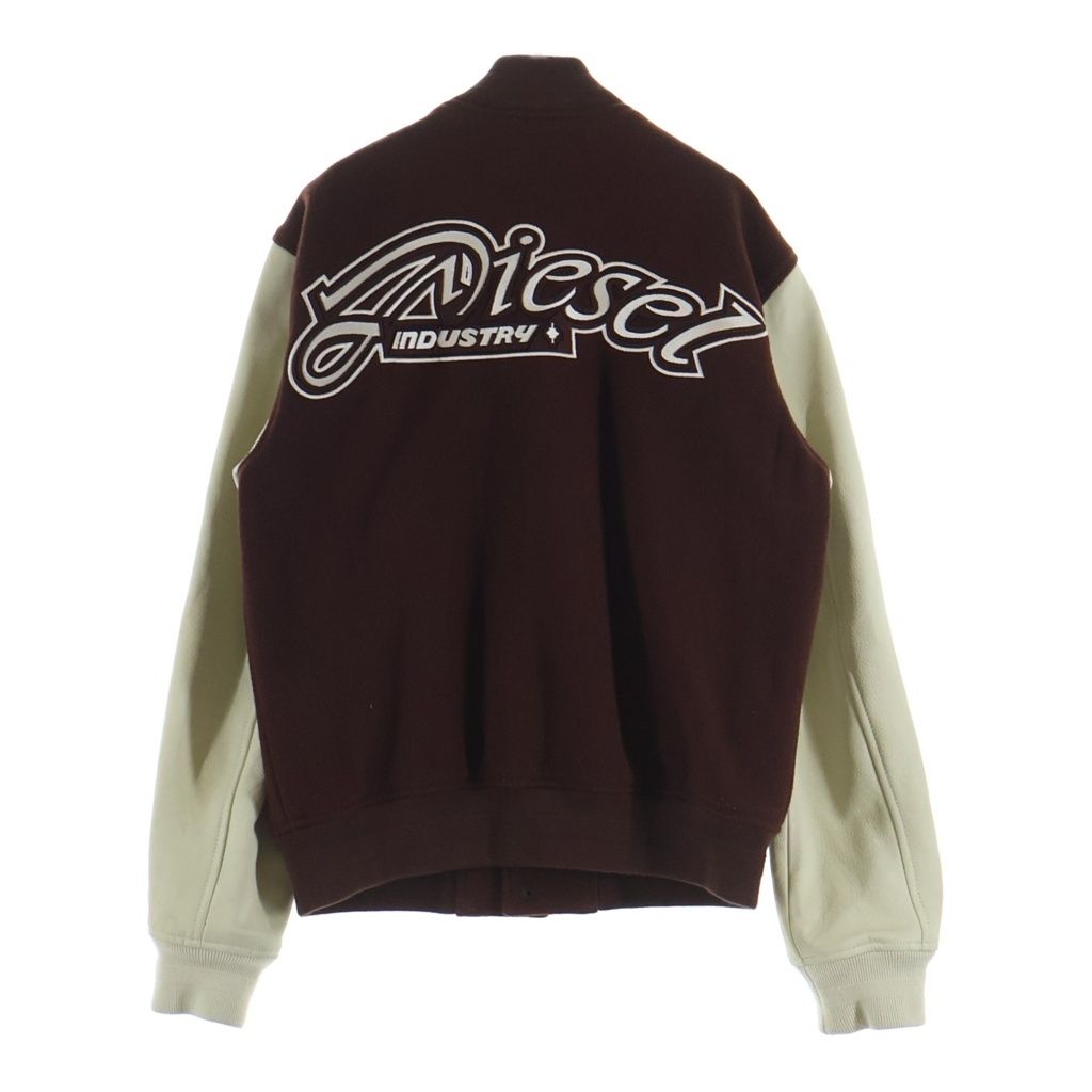 DIESEL (ディーゼル) 78 ワッペン ウールスタジャン ブラウン A18503
