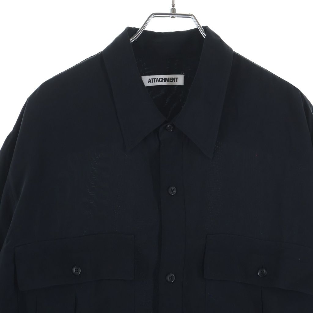 ATTACHMENT (アタッチメント) CU/RY FIBRIL TAFFETA PATCH POCKET L/S