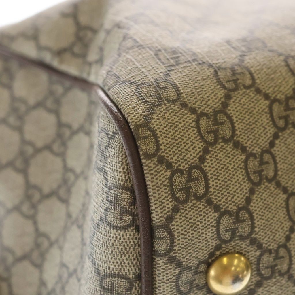 GUCCI (グッチ) GGスプリーム シェリーライン PVCレザー ボストン