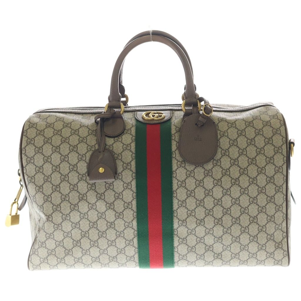 GUCCI (グッチ) GGスプリーム シェリーライン PVCレザー ボストン
