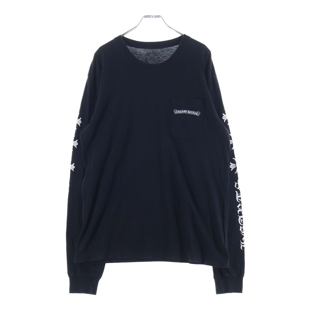CHROME HEARTS (クロムハーツ) 6 CH PLS L/S TEE CHプラスプリント長袖Tシャツ ブラック