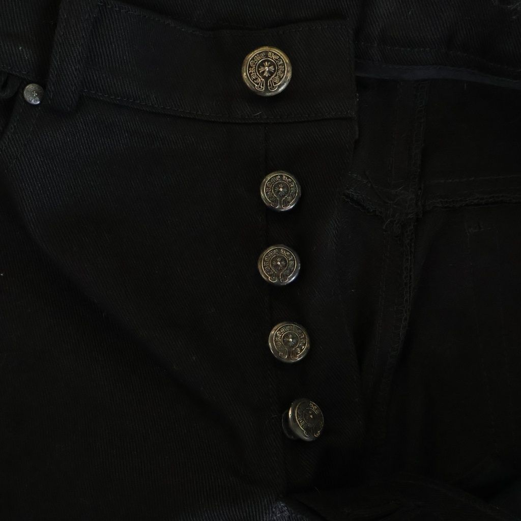 CHROME HEARTS (クロムハーツ) OLD FLEURKNEE DNM PANTS オールド