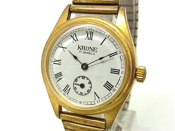 □稼働品□ KRONE クローネ SS 手巻き ウォッチ 腕時計 レディース