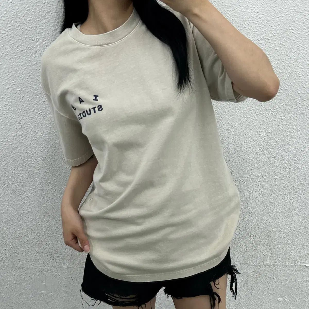 IAB Studio ヴィンテージグレー ウォッシュ半袖 M