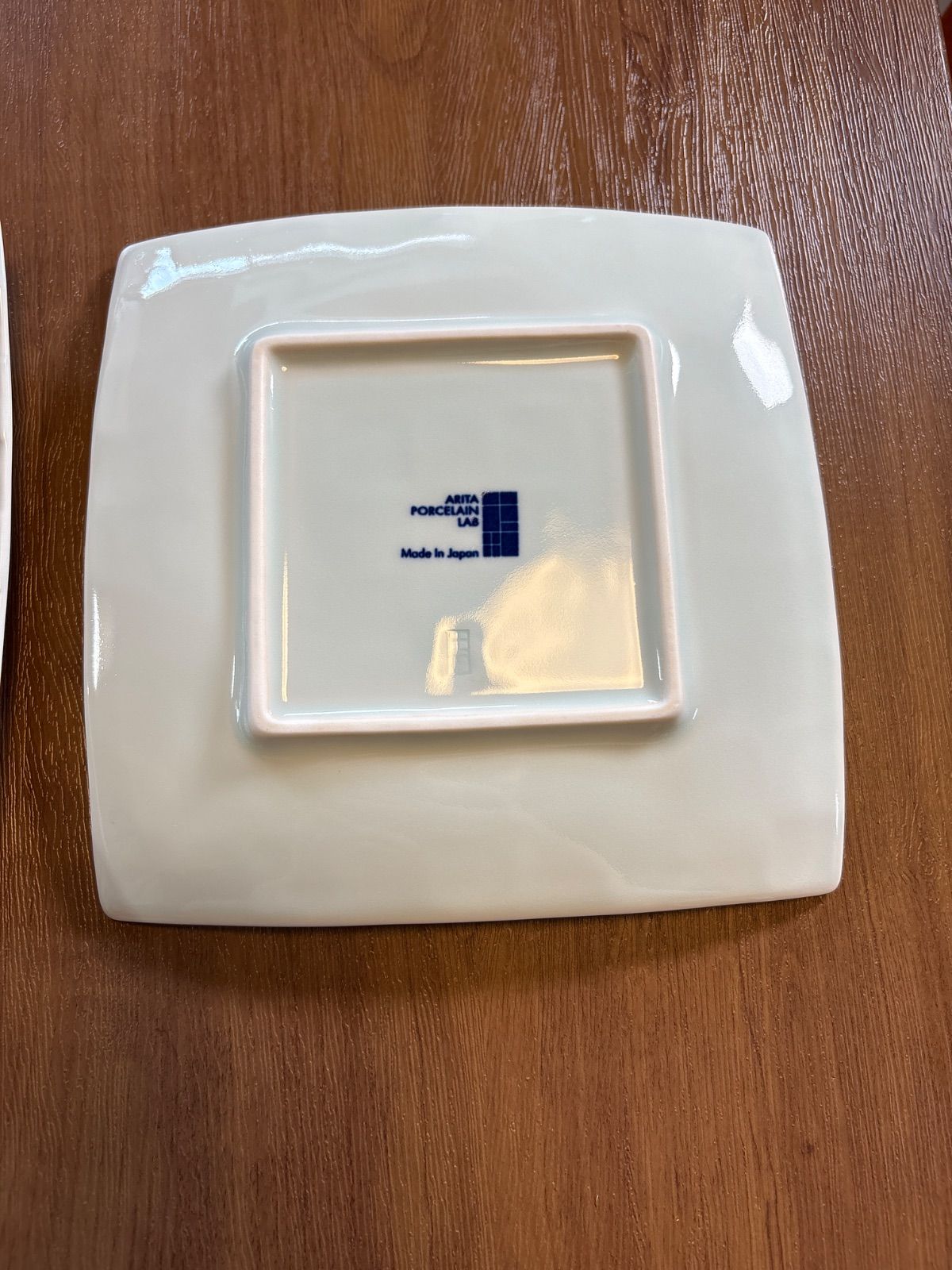美品】有田焼 市松 正方皿（小）2枚セット ARITA PORCELAIN LAB - メルカリ