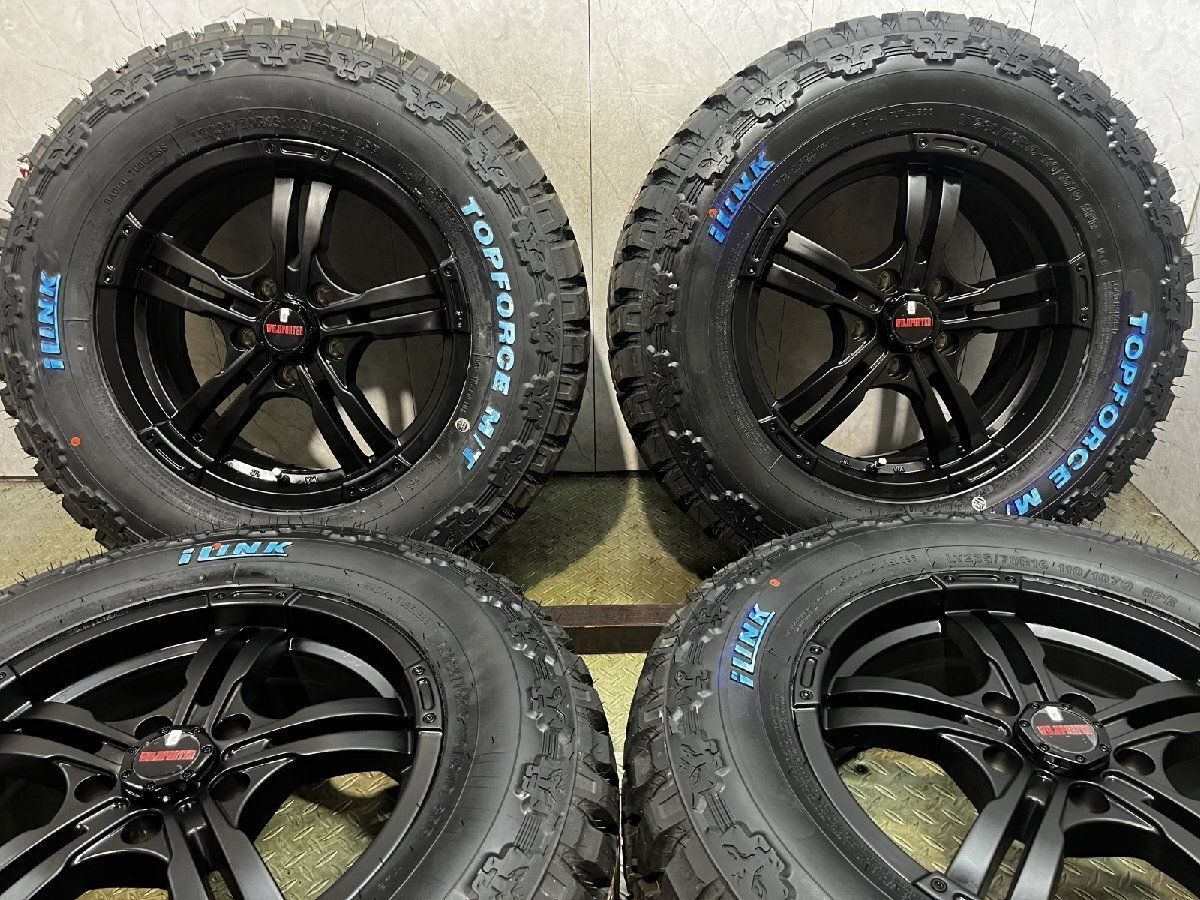 新品 バランス済【iLINK M/T 235/70R16】夏タイヤ【WILD PORTER CROSS 16インチ 7J5HPCD114.3+35】25年 マットブラック デリカD:5 (MTH085)
