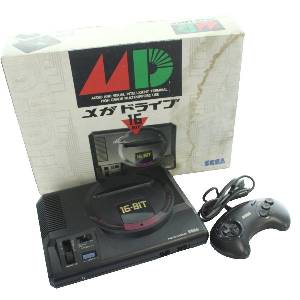 SEGA セガ MEGA DRIVE メガドライブ ゲーム機本体 通電確認済 箱付き HAA-2510 /MW ■GY18