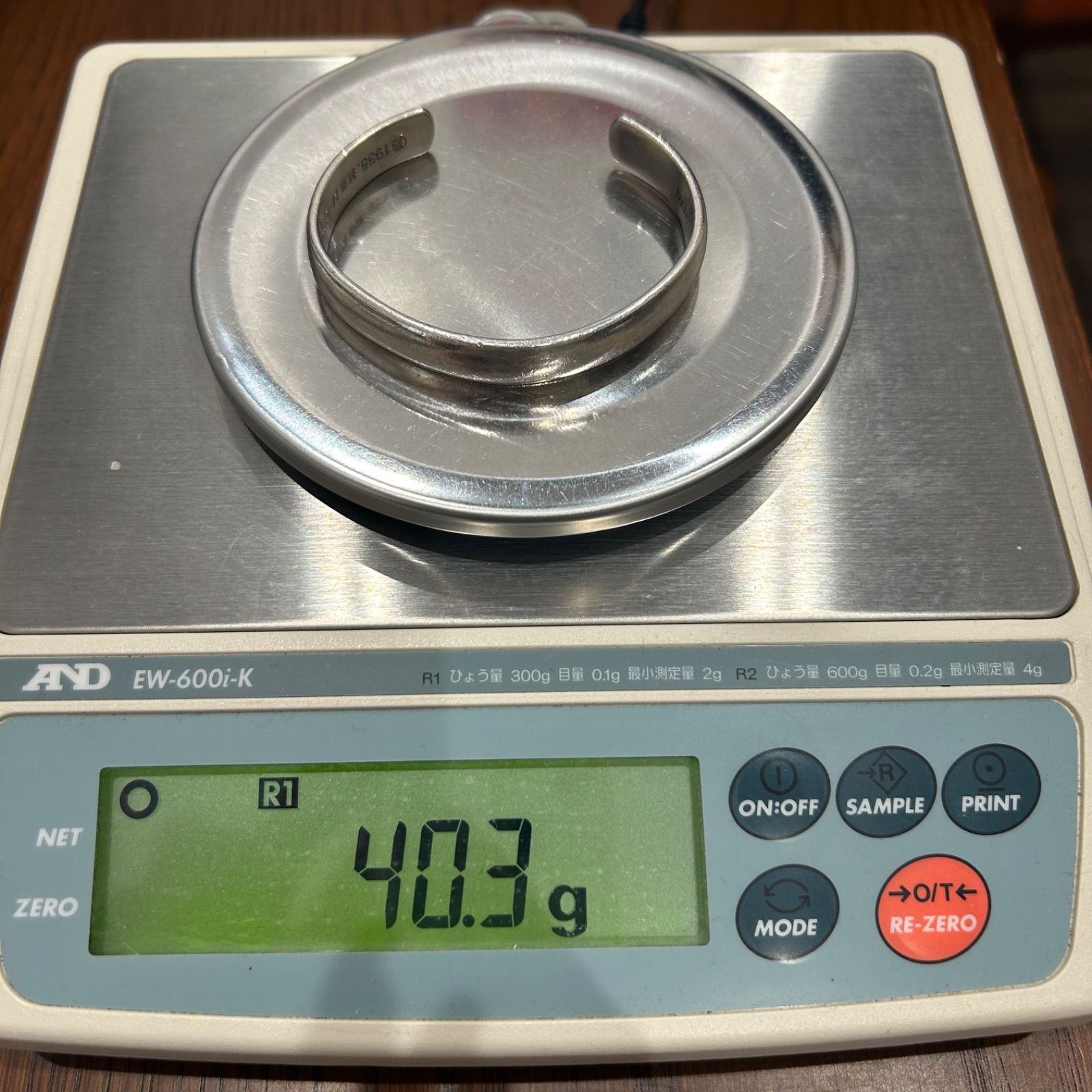希少】M-ion 純銀1000刻印 日本製ヴィンテージバングル シルバー