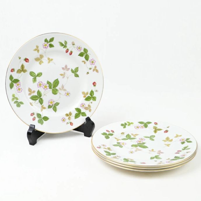 WEDGWOOD ウェッジウッド ワイルドストロベリー プレート 20cm 丸皿 中皿 4枚 セット