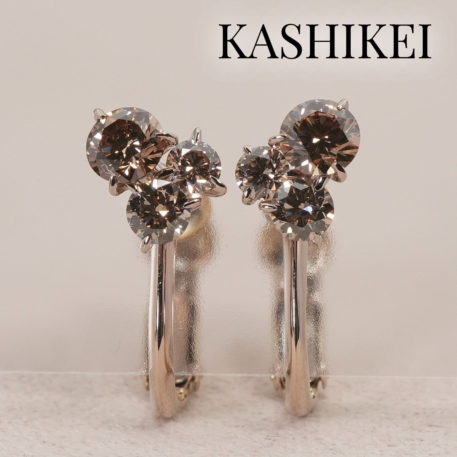 k18 イヤリング ジャンク品 美品 カシケイ ムク K18 ダイヤ 0.76ct イヤリング /26-1039 - メルカリ