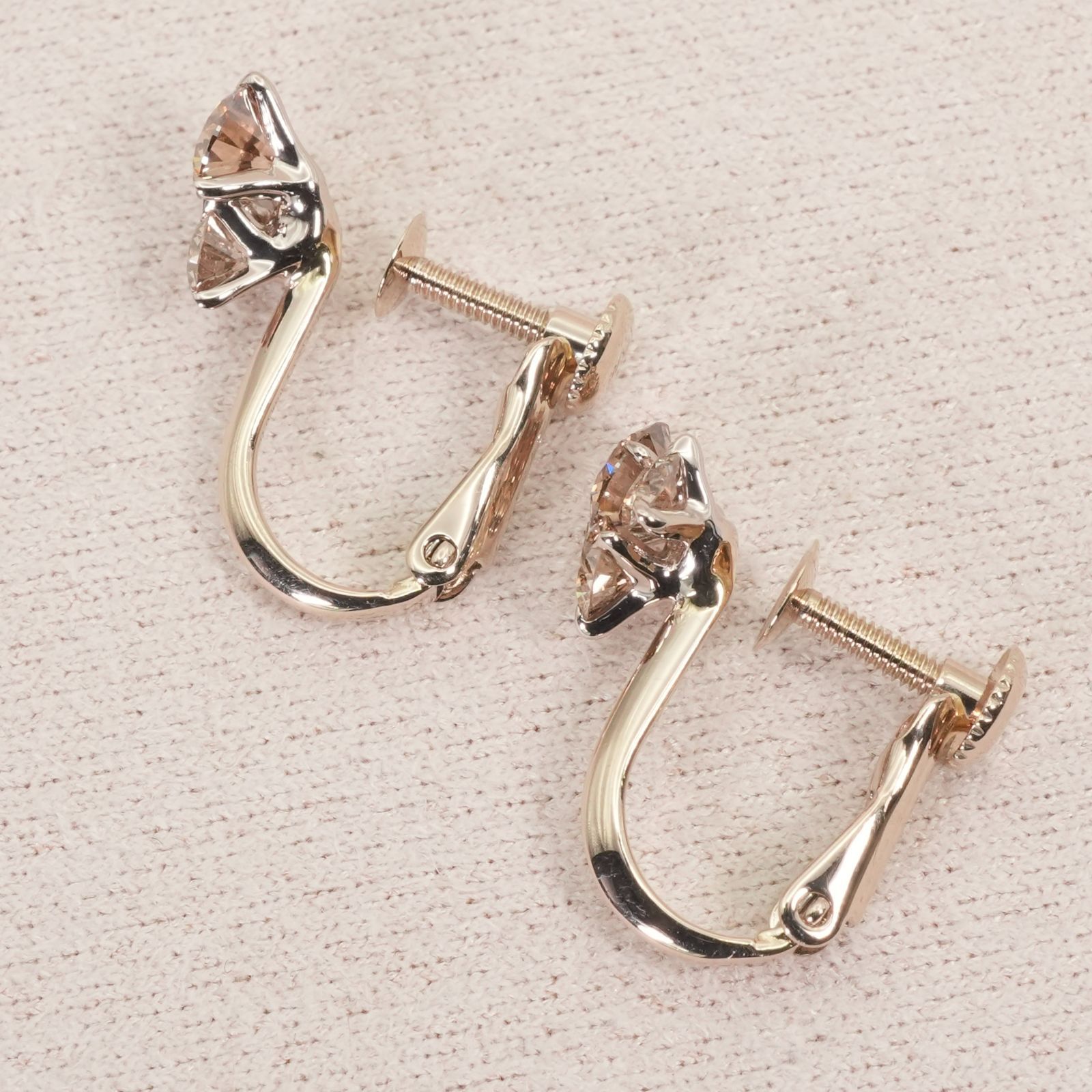 美品 カシケイ ムク K18 ダイヤ 0.76ct イヤリング /26-1039 - メルカリ
