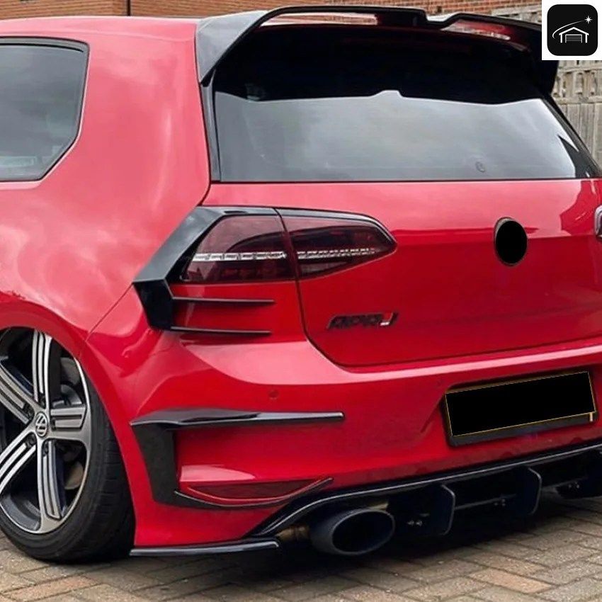 リアテールランプ スポイラーブレーキランプトリム VW ゴルフ7 7.5 MK7 MK7.5 GTI R GTD R400 2012-2020 ペアリアバンパースプリッターカナ