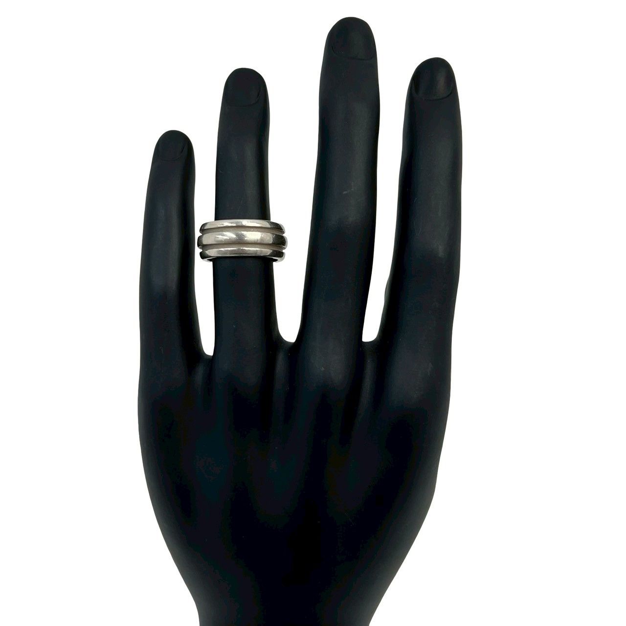 極 美品 TIFFANY&Co. ティファニー グルーブド ダブルライン リング