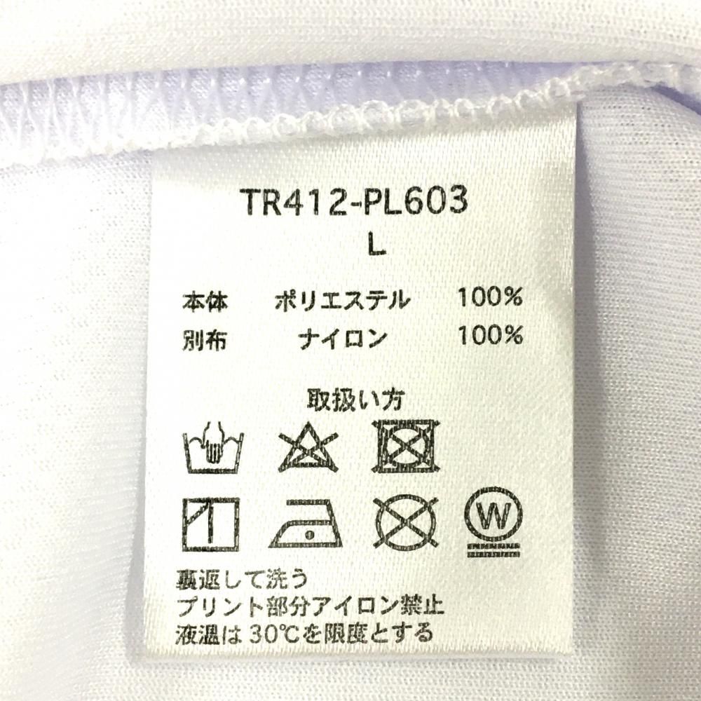 新品】タイニーリーコン 半袖ポロシャツ 白×黒 裾ドローコード ダブル