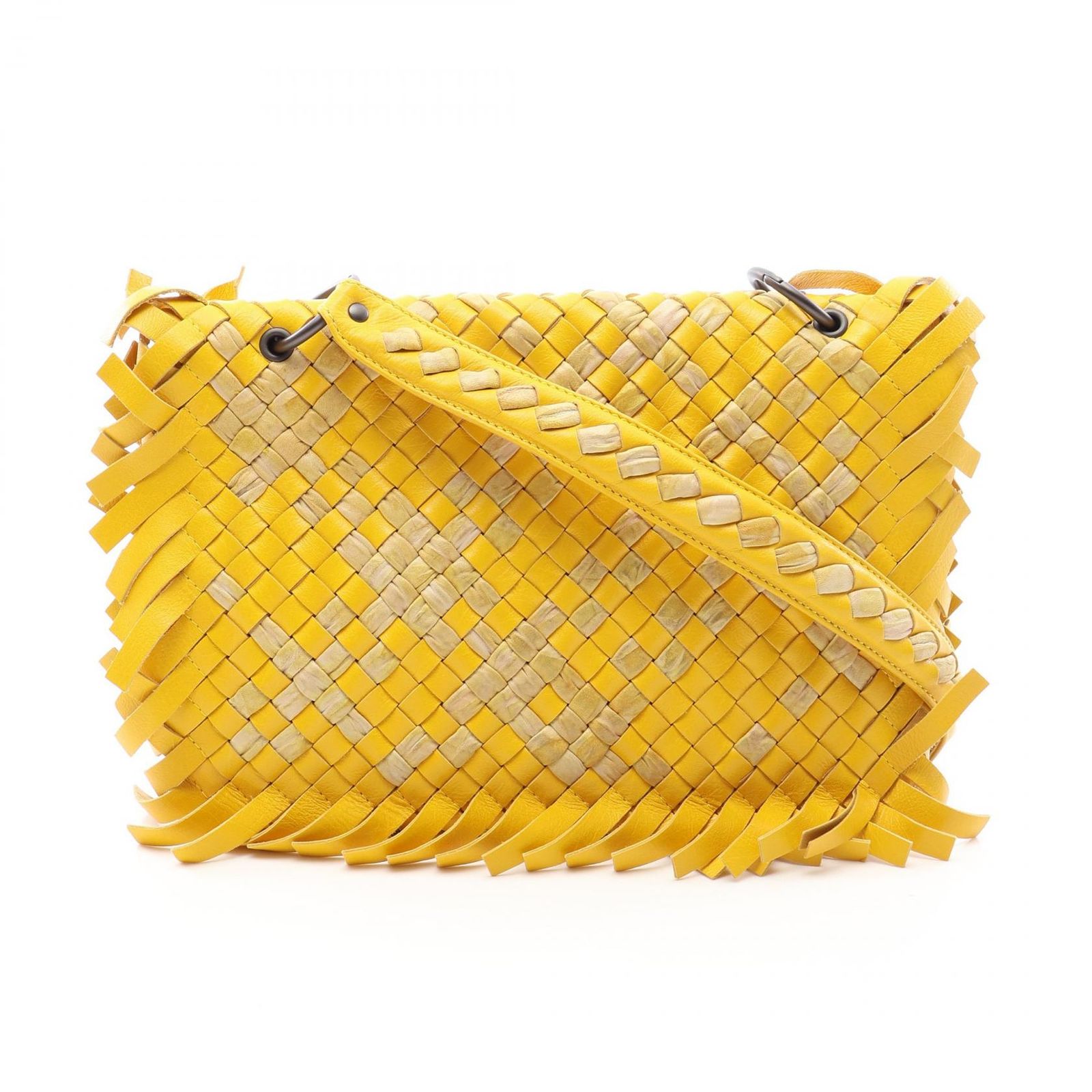 BOTTEGA VENETA ボッテガヴェネタ フリンジ イントレチャート ショルダーバッグ