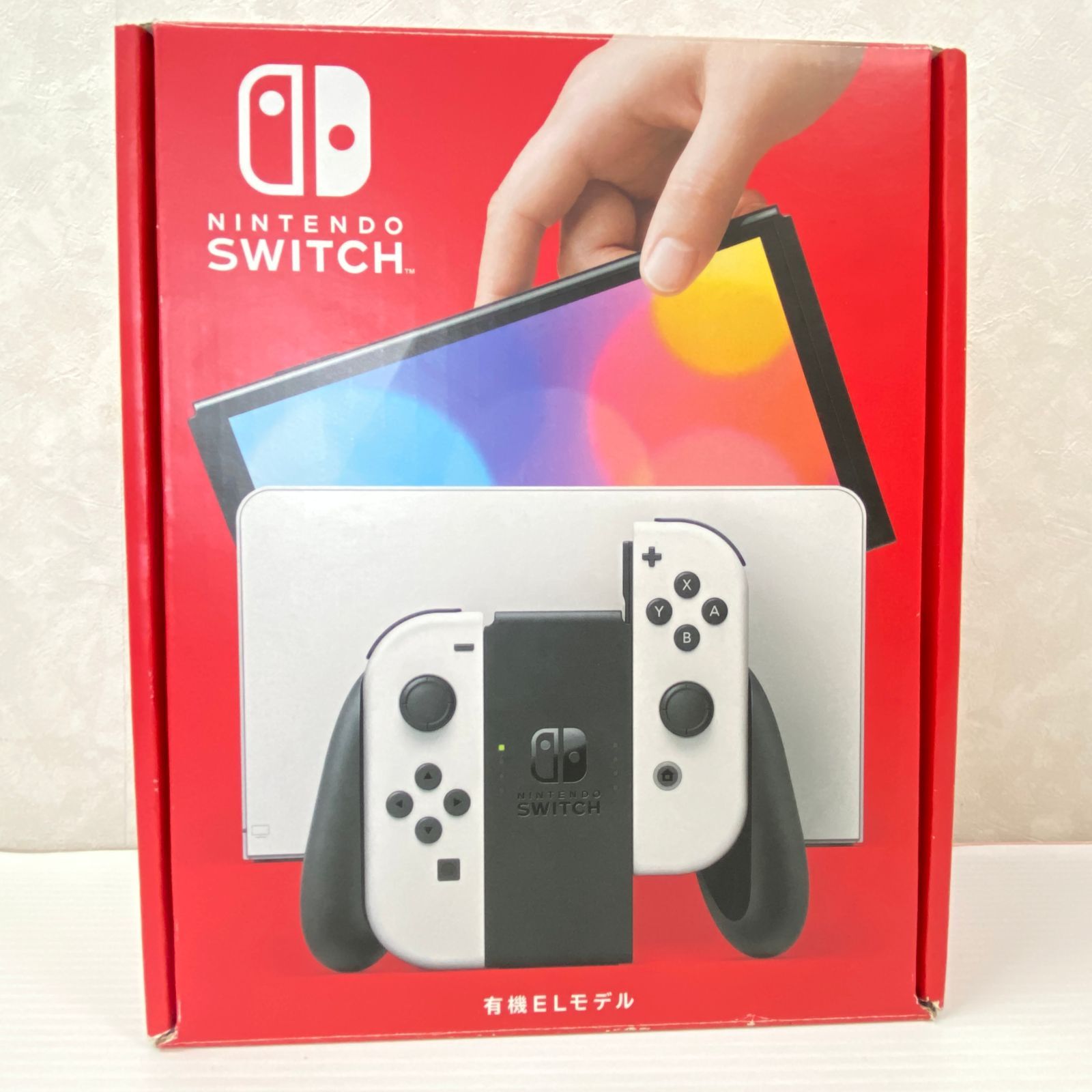 Nintendo Switch 有機ELモデル Joy-Con(L)/(R) ホワイト ※Joy-Conストラップ欠品 中古品 smghsw097812