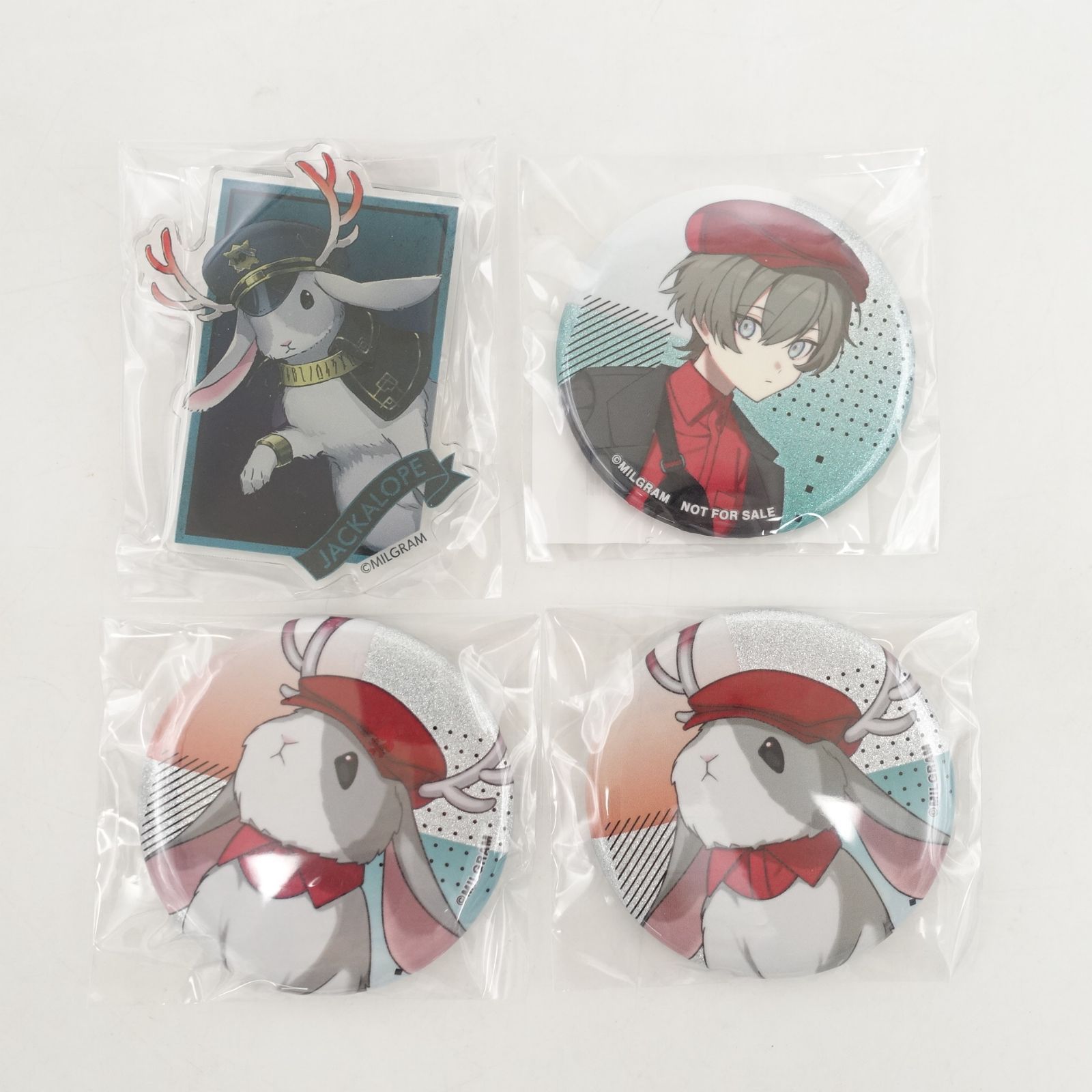 milgram エス ジャッカロープ まとめ売り 缶バッジ アクスタ アクキー ミルグラム エス ジャッカロープ 5th Anniversary トレーディング