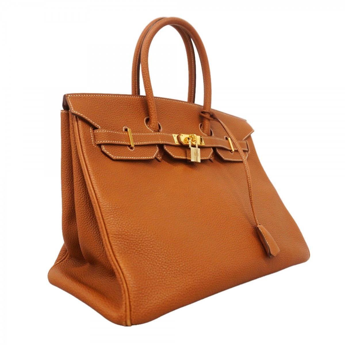 【6gc2529-h】エルメス ハンドバッグ バーキン35 トゴ ゴールド ゴールド金具 □H刻印【中古】レディース