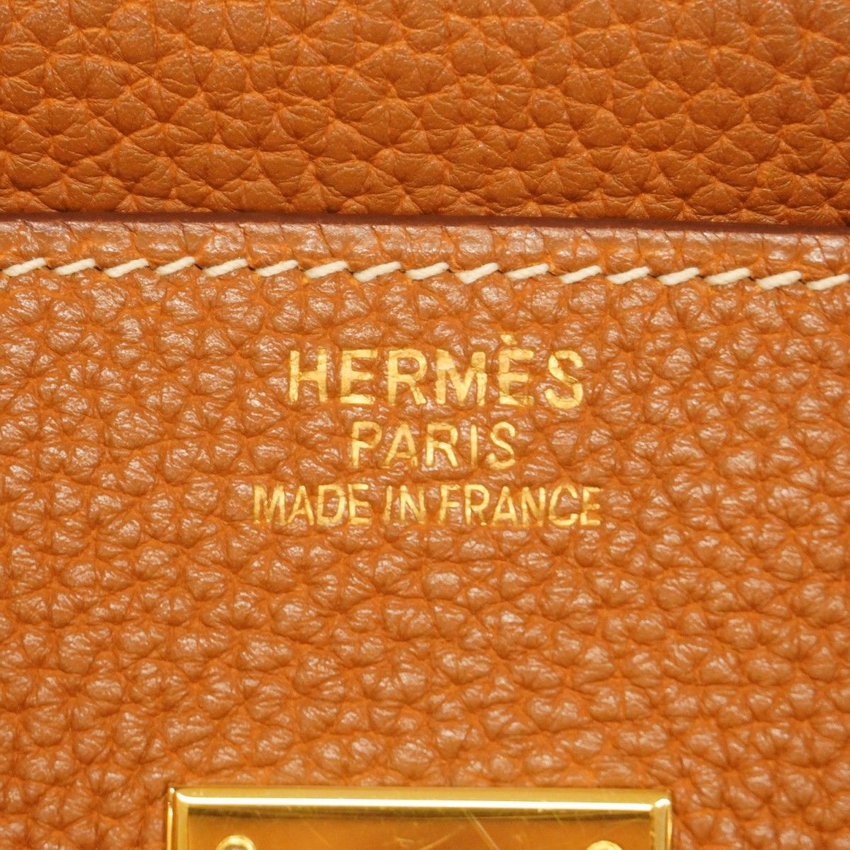 【6gc2529-h】エルメス ハンドバッグ バーキン35 トゴ ゴールド ゴールド金具 □H刻印【中古】レディース