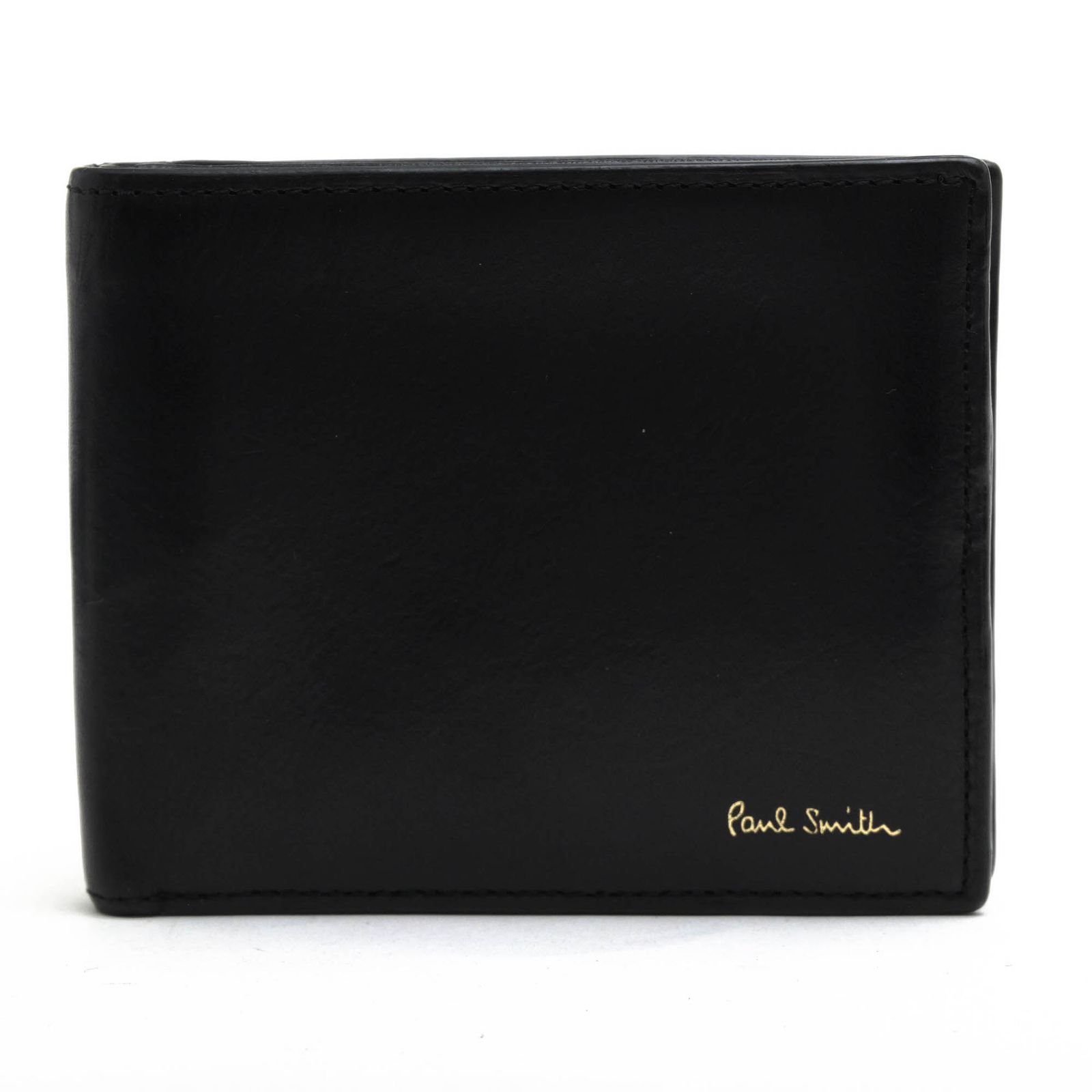 ポールスミス／Paul Smith 財布 ウォレット メンズ 男性 男性用 レザー 革 本革 ブラック 黒 P525 ベジタン 二つ折り 小銭入れあり