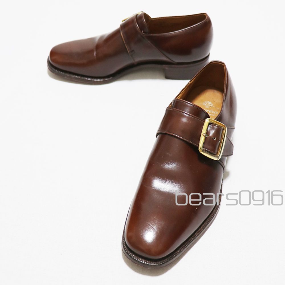 【チャーチ】レザーシューズ メンズ 80D [26cm] 茶 極美品 80年代 Church's シングルモンクストラップ イングランド製 カスタムグレード Last50 ラスト50 ビジネス