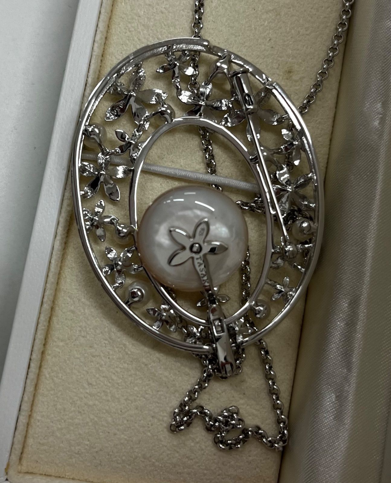 TASAKI タサキ ネックレス ブローチ マベパール 真珠 シルバー 925