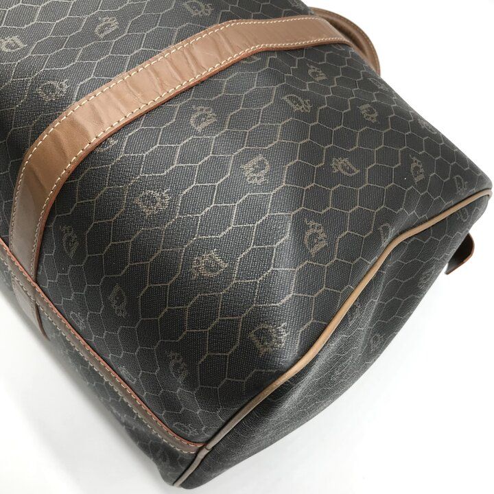 良品 Christian Dior ディオール ハニカム PVC ハンド ボストン バッグ ブラウン ブランド 鞄 BAG ファッション r2040