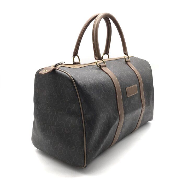 良品 Christian Dior ディオール ハニカム PVC ハンド ボストン バッグ ブラウン ブランド 鞄 BAG ファッション r2040