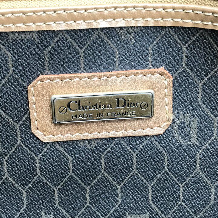 良品 Christian Dior ディオール ハニカム PVC ハンド ボストン バッグ ブラウン ブランド 鞄 BAG ファッション r2040