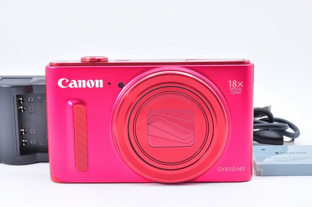 【2ヶ月保証付き】Canon PowerShot SX610 HS レッド コンパクトデジタルカメラ 美品 動作品＃1777 29,850円