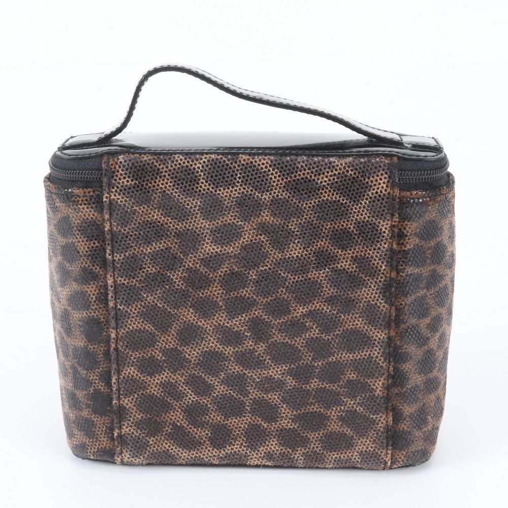 【美品】LOEWE ロエベ レオパード柄 バニティバッグ ポーチ ハンドバッグ 美品 ロエベ バニティバッグ 豹柄 レオパード LOEWE - 美品 ロエベ