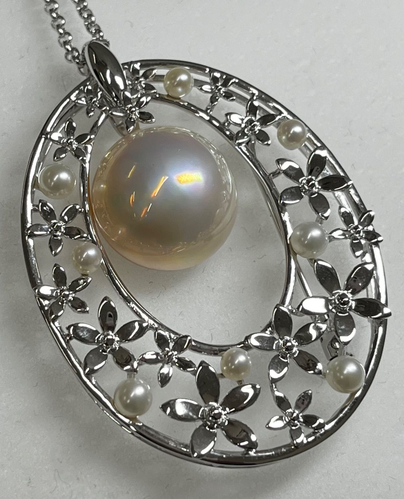 TASAKI タサキ ネックレス ブローチ マベパール 真珠 シルバー 925
