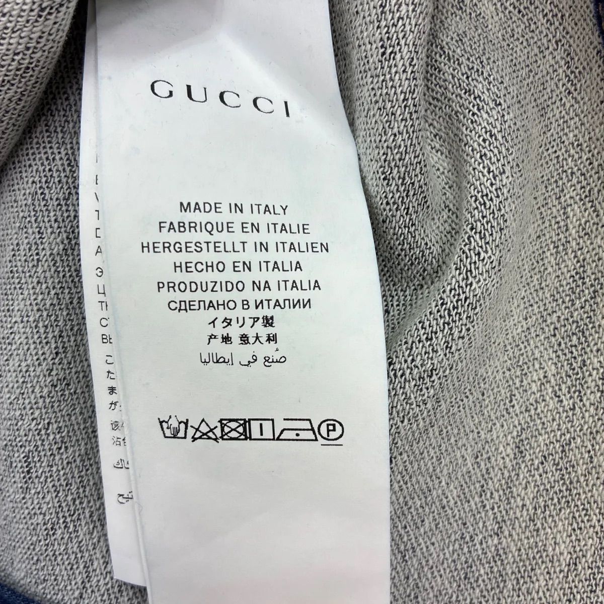 グッチ GUCCI】キッズ 半袖ワンピース シェリーライン入りデニム風