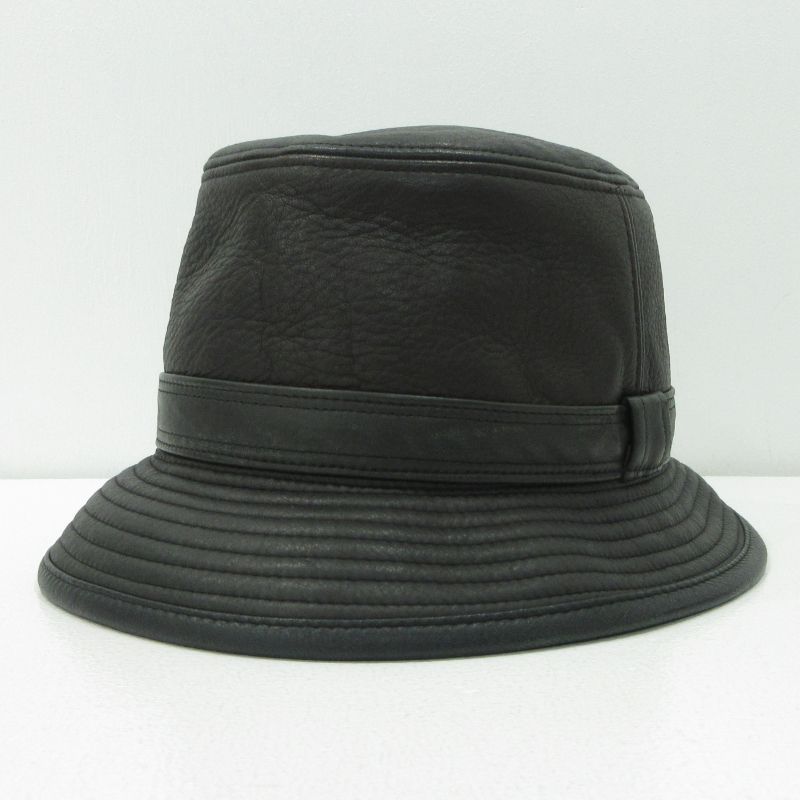 【三重本店】 中古 HERMES | エルメス ハット CHAPEAU HIDALGO ディアスキン ブラック サイズ：57 【135】