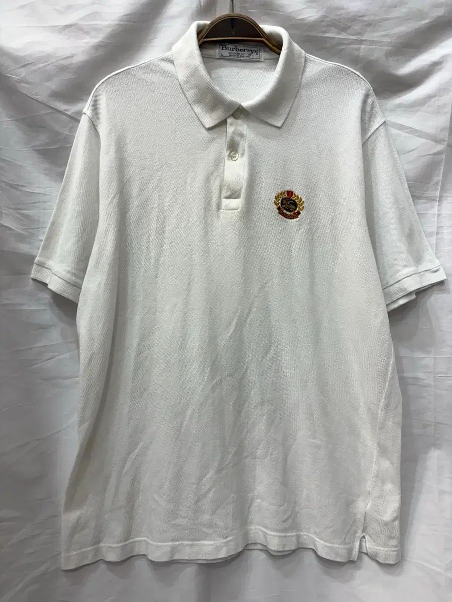正規品) バーバリー 白 カラーTシャツ L/100サイズ