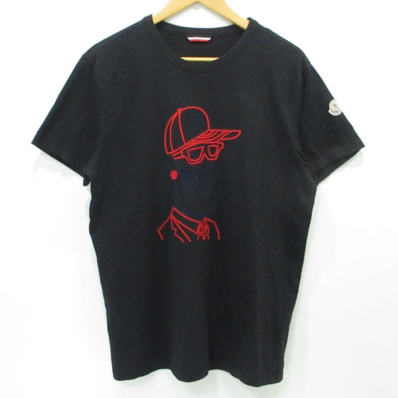 【三重本店】 中古 MONCLER | モンクレール 半袖Ｔシャツ GENIUS MAGLIA T-SHIRT D20918003750 ブラック サイズ：L 【108】
