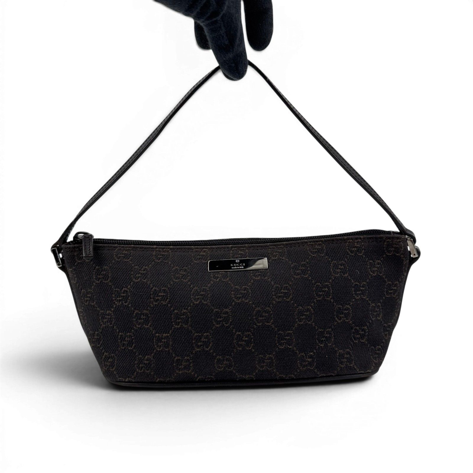 GUCCI シェリーライン ショルダーバッグ GGキャンバス ネイビー