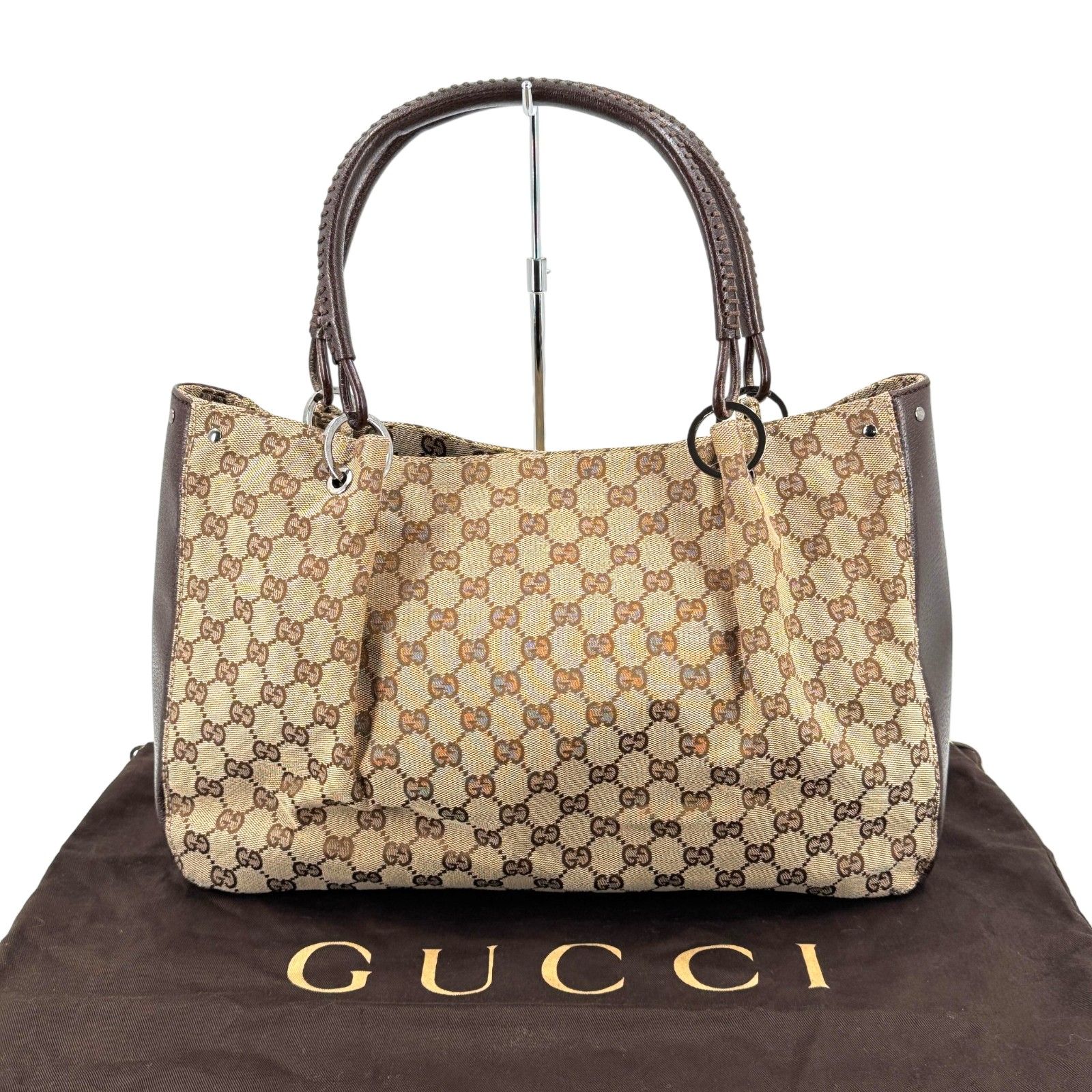 GUCCI プリンシー GGキャンバス ショルダーバッグ シェリーライン リボン