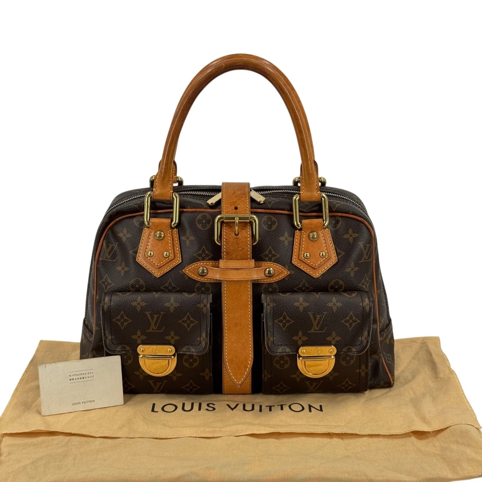 LOUIS VUITTON マンハッタンGM モノグラムキャンバス ブラウン ハンドバッグ M40025