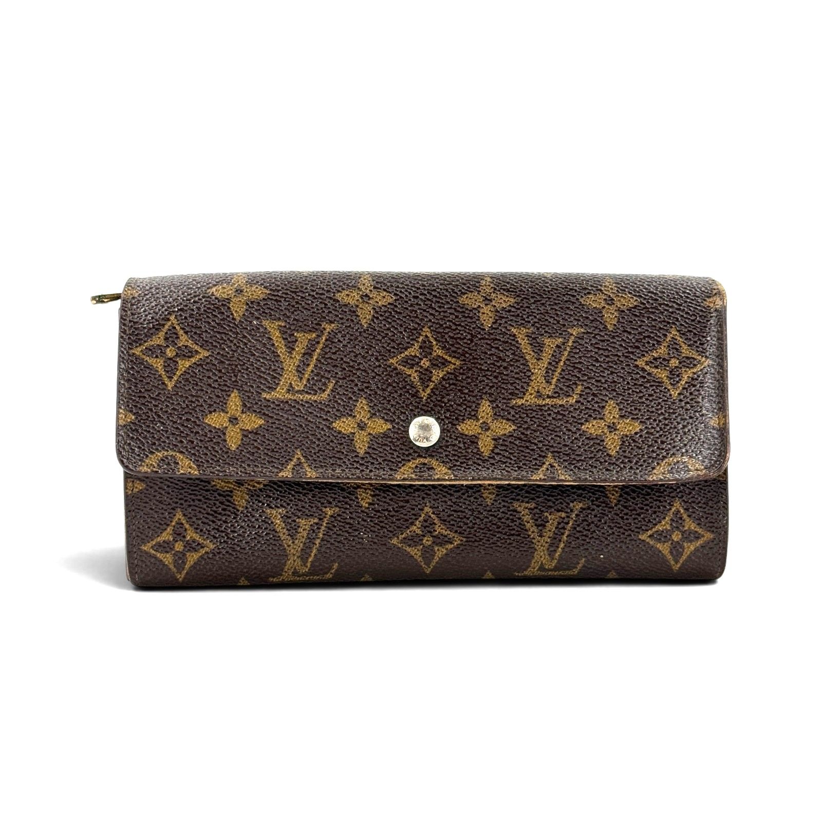 LOUIS VUITTON モノグラム ポルトフォイユ サラ キャンバス ブラウン 長財布 M61734