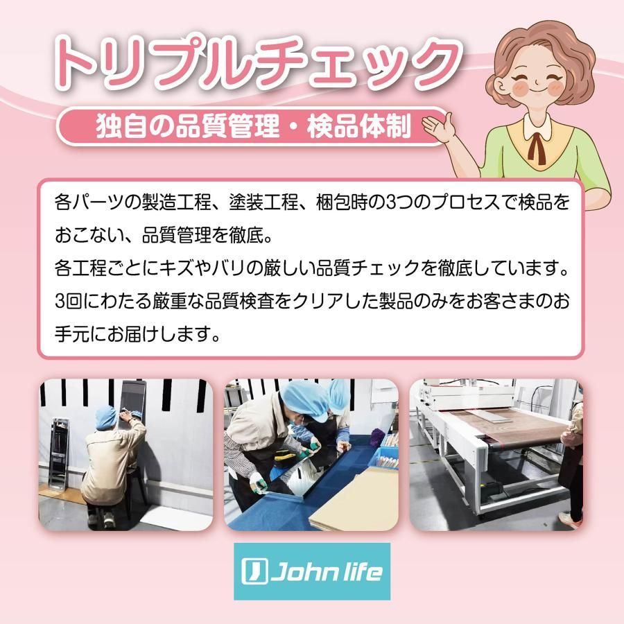 lalaspace 割れない鏡 3面鏡 折り畳み キャスター付 移動式 超軽量