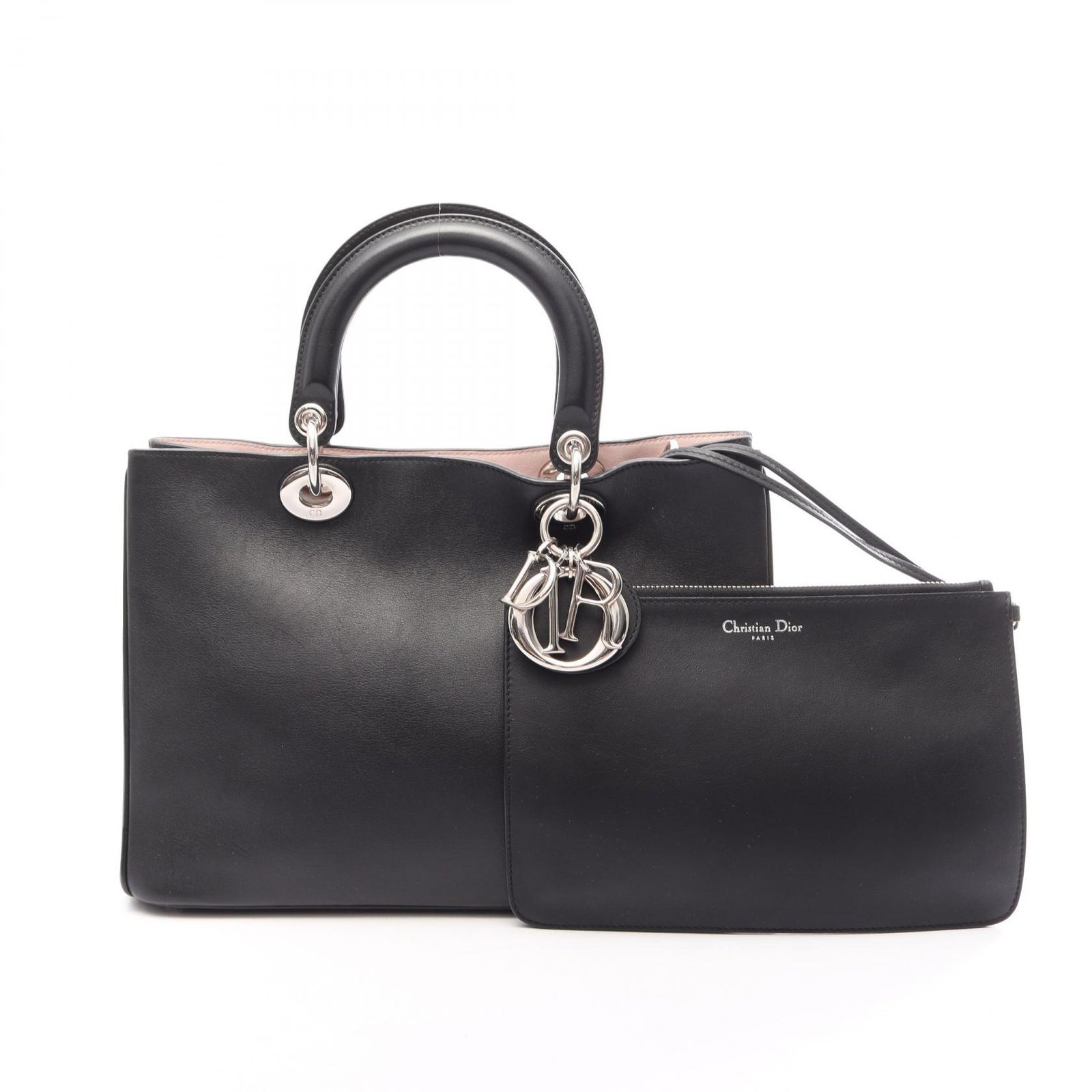 ディオール Dior ハンドバッグ ディオリッシモ ブラック レザー ディオリッシモ ミディアム レディース Used A