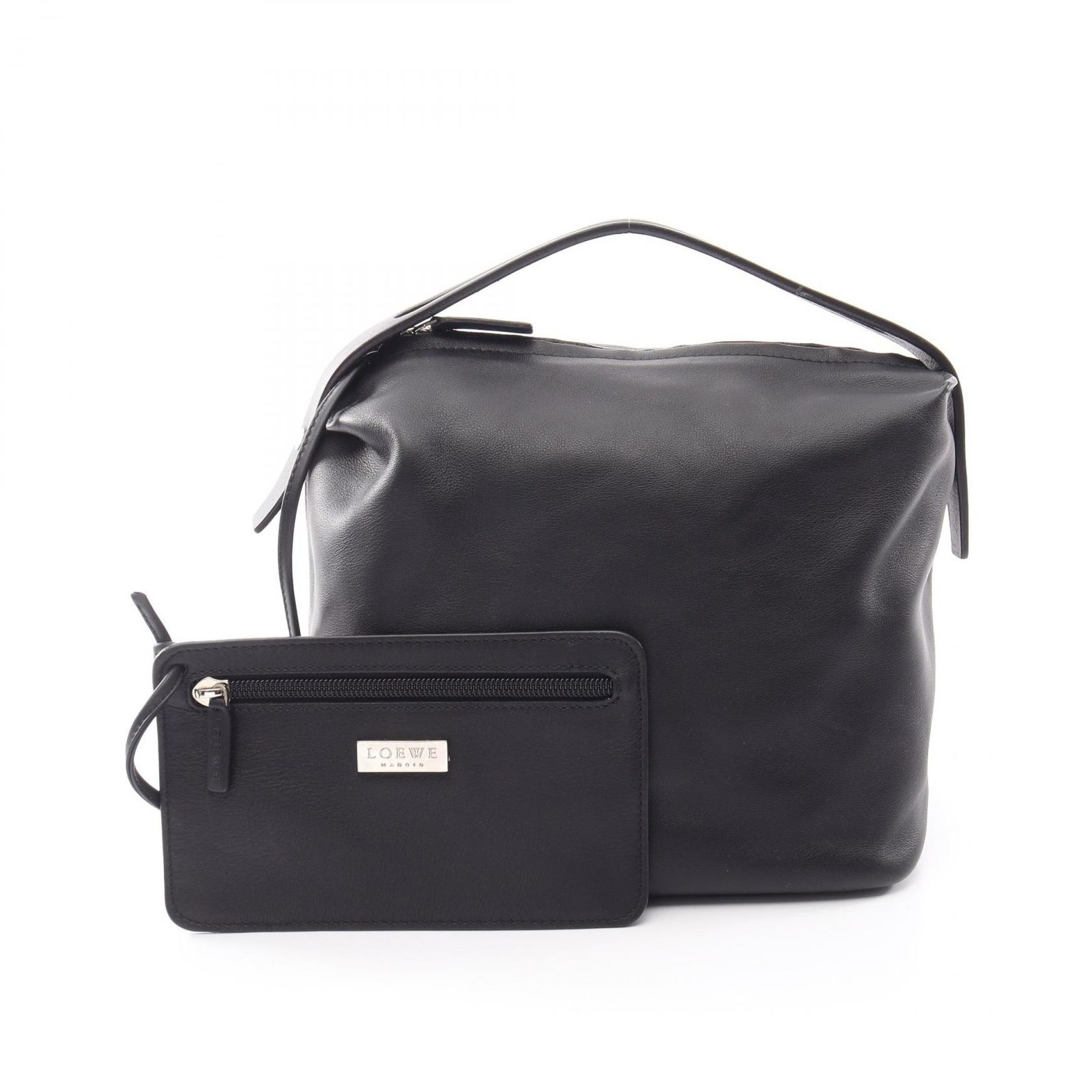 ロエベ LOEWE ハンドバッグ ブラック レザー ハンドバッグ レディース Used B
