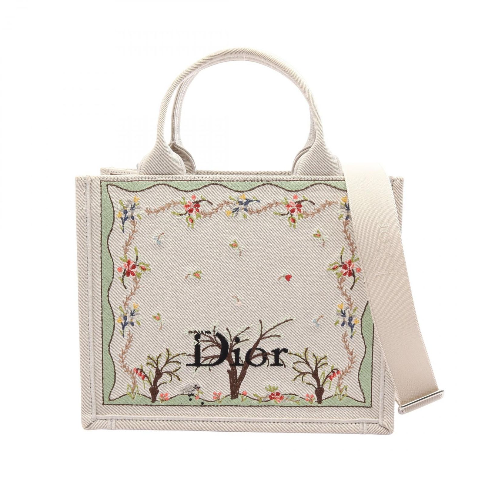 ディオール Dior ハンドバッグ Dioramour ブックトート スモール 2WAY M1404PEHX-M933 アイボリー/マルチ キャンバス Dioramour ブックトート スモール レディース Used A