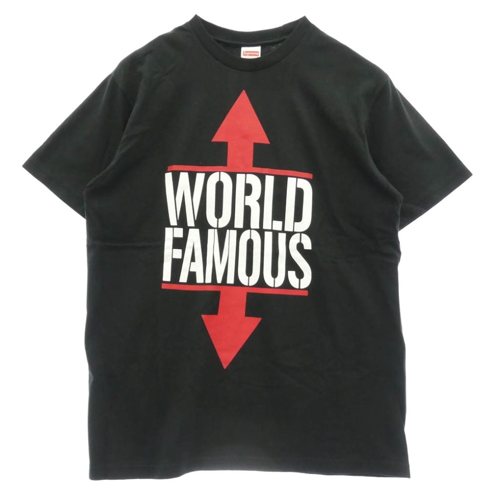 Supreme シュプリーム 26SS World Famous Tee ワールドフェイマス クルーネック 半袖 Tシャツ ブラック系 M【美品】【中古】