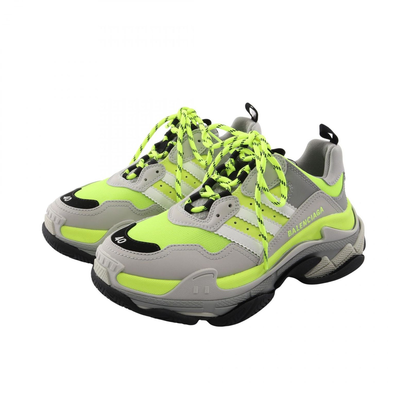 バレンシアガ BALENCIAGA スニーカー BALENCIAGA × adidas Triple S トリプルS ネオンカラー レザー ×adidas トリプルS スニーカー メンズ 未使用