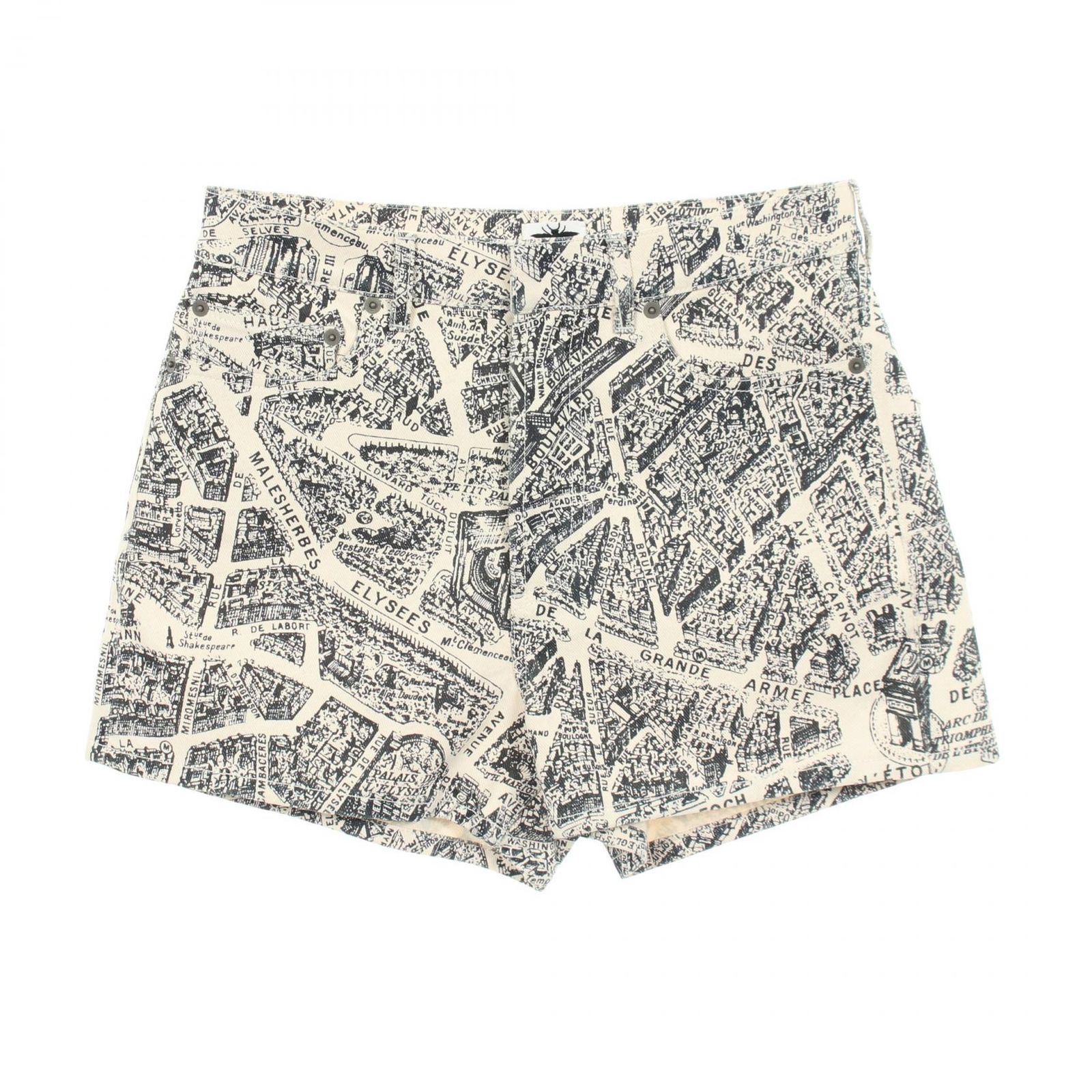 ディオール Dior パンツ Plan de Paris ボタンフライ ショート コットン ショートパンツ レディース Used A