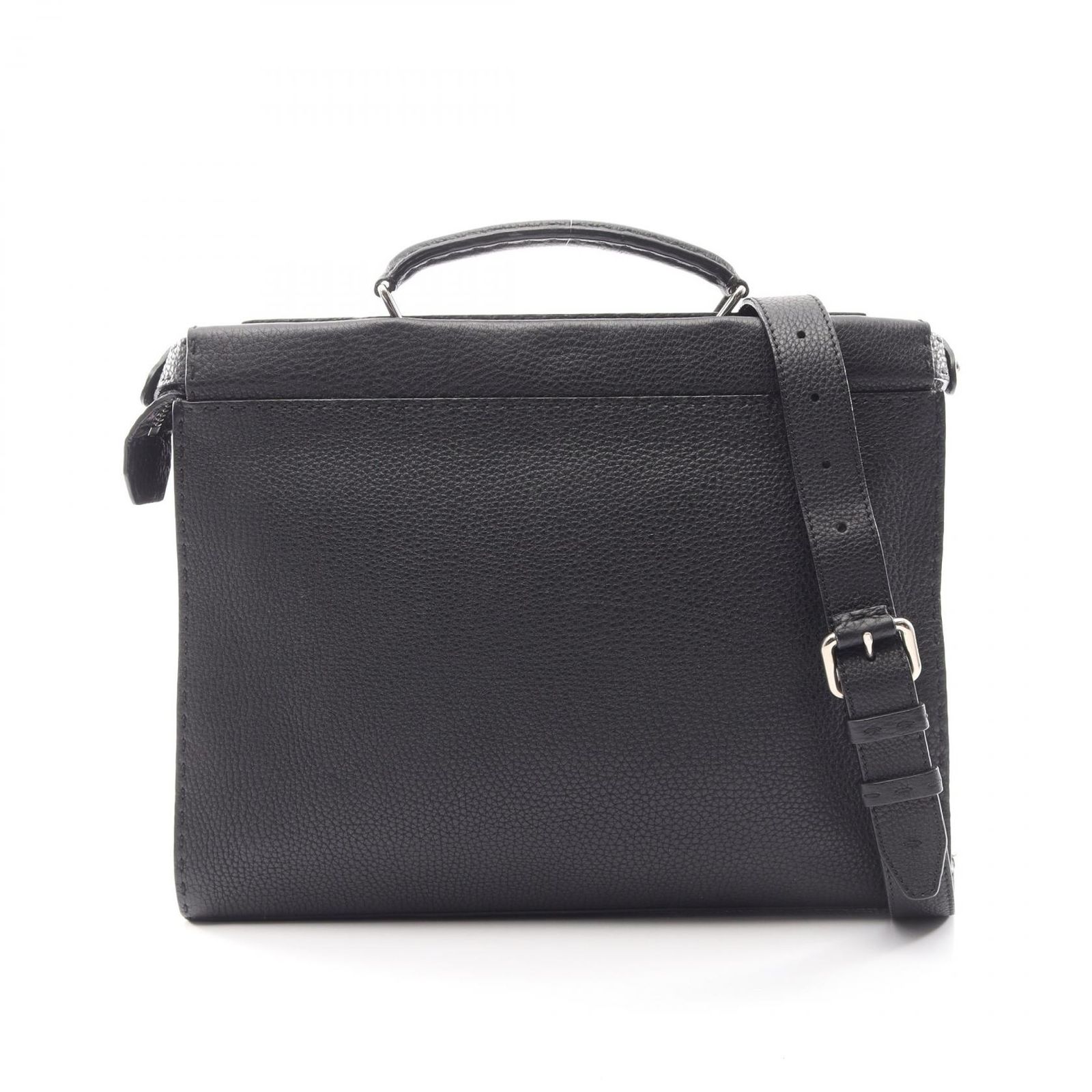 フェンディ FENDI ビジネスバッグ ピーカブー フィット 2WAY 7VA406 ブラック レザー セレリア ピーカブー アイコニック フィット メンズ Used A